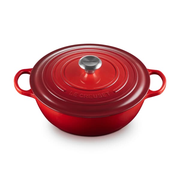 Le Creuset Signature Cast Iron 28cm Soup Pot Casserole Cerise