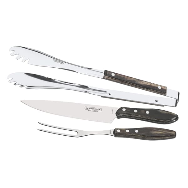 Tramontina BBQ Carving Set 3pcs Brown