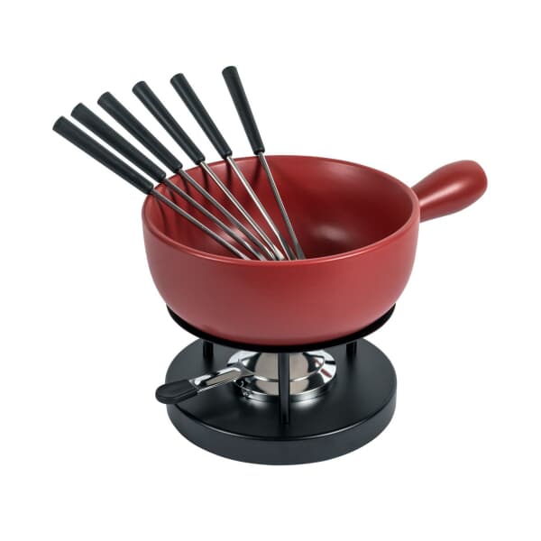 Kuhn Rikon Cheese Fondue Set Classic Red 23cm