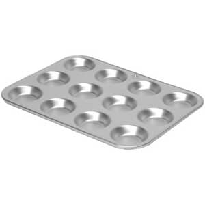 Anodised Bakeware Twelve Hole Tart Tray 12 x 9in