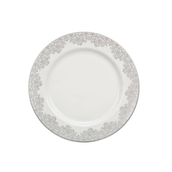 Denby Monsoon Filigree Silver Dinner Plate 359010005 eCookshop