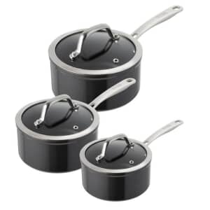 Kuhn Rikon Easy Pro Saucepan Set With Glass Lids 16/18/20cm