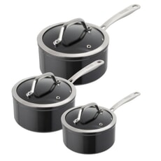 Kuhn Rikon Easy Pro Saucepan Set With Glass Lids 16/18/20cm