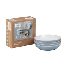 Denby Elements Blue 4 Piece Pasta Bowl Set