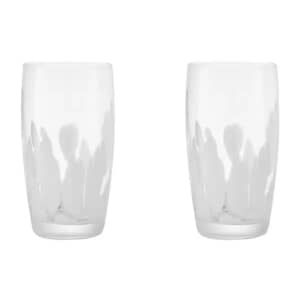 Denby Marbled White Large Tumblers Set Of 2