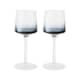 Denby Fluted Blue Wine Glass Set Of 2