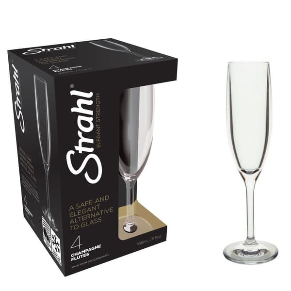 Strahl Polycarbonate Champagne Flute Set Of 4