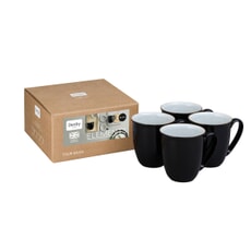 Denby Elements Black 4 Piece Mug Set