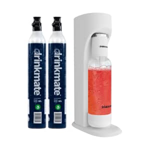 Drinkmate OmniFizz Sparkling Water and Soda Maker With 2x CO2 - Classic Wht