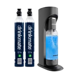 Drinkmate OmniFizz Sparkling Water and Soda Maker With 2x CO2 - Matte Blk