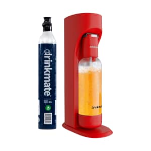Drinkmate OmniFizz Sparkling Water and Soda Maker With 1x CO2 - Royal Red