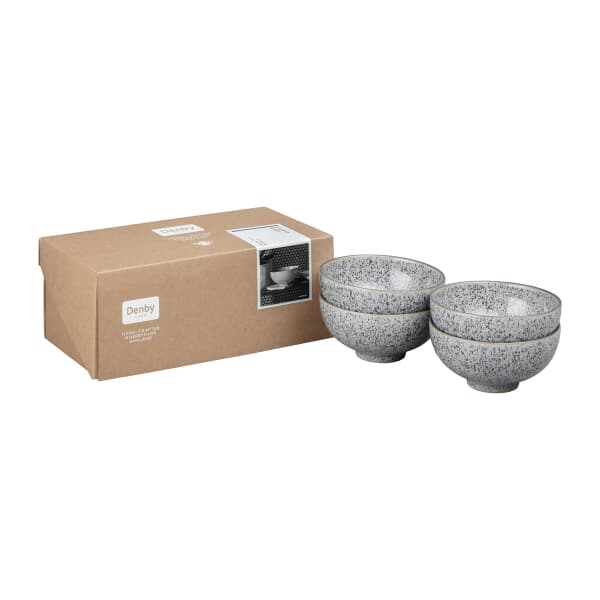 Denby Studio Grey 4 Piece Rice Bowl Set