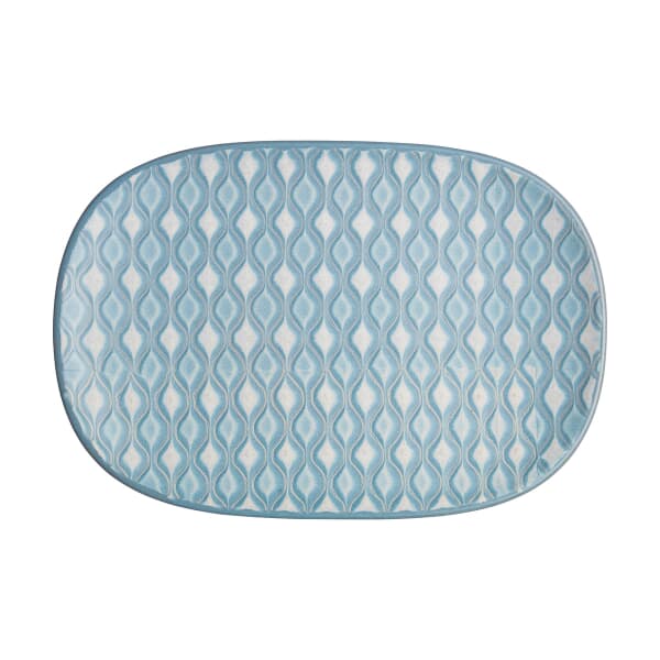 Denby Impression Blue Accent Medium Oblong Platter