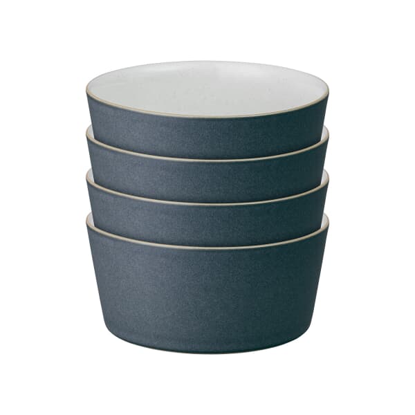 Denby Impression Charcoal Straight Rice Bowl Set Of 4