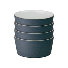 Denby Impression Charcoal Straight Rice Bowl Set Of 4