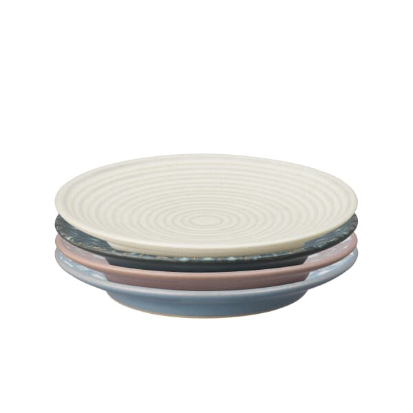 Denby Impression Mixed Set Of 4 Accent Small Plates