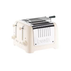 Dualit Lite 4 Slot Toaster With Warming Rack Canvas White