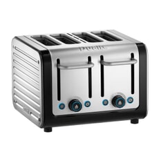 Dualit Architect 4 Slot Toaster Black With Brushed S/S Panel
