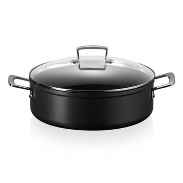 Le Creuset Toughened Non-Stick 28cm Sauteuse Pan With Glass Lid