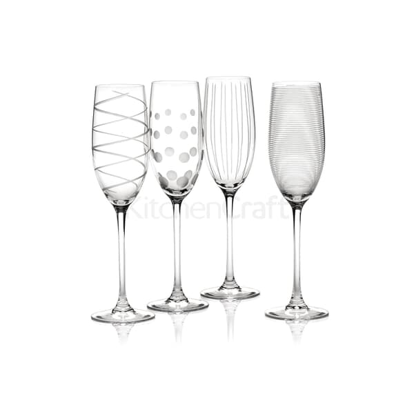 Mikasa Cheers Set Of 4 Flute Glasses