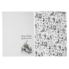 V&A Alice in Wonderland Tea Towel Set Of 2