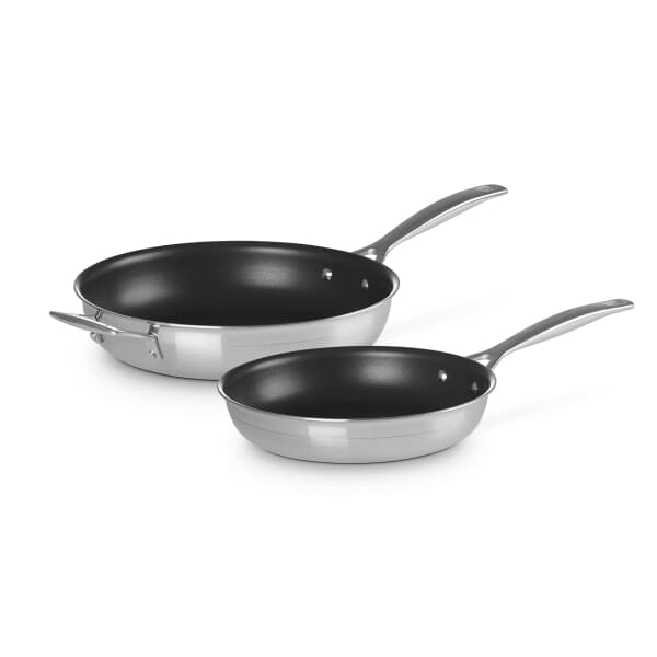 Le Creuset Classic 3-ply Stainless Steel 2 Piece Frying Pan Set 24cm/28cm