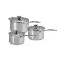 Le Creuset Signature Stainless Steel 3 Piece Saucepan Set
