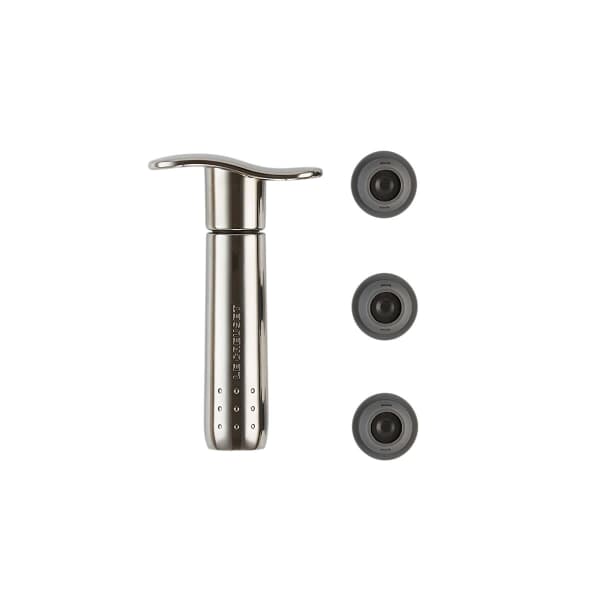 Le Creuset WA137B Pump and 3 Stoppers Black/Nickel