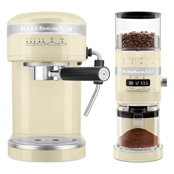KitchenAid Artisan Semi-Auto Espresso Machine and Burr Grinder Almond BOX 2