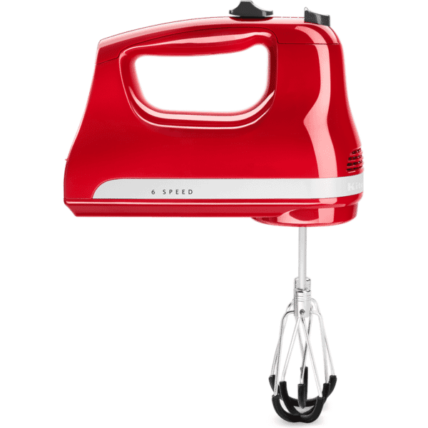 KitchenAid 6 Speed Hand Mixer With Flex Edge Beaters Empire Red 5KHM6118BER