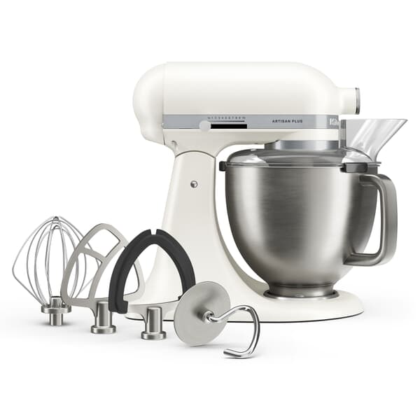 KitchenAid Artisan Plus Mixer 4.7L Porcelain White Tilt-Head (5KSM50PKVBPL)