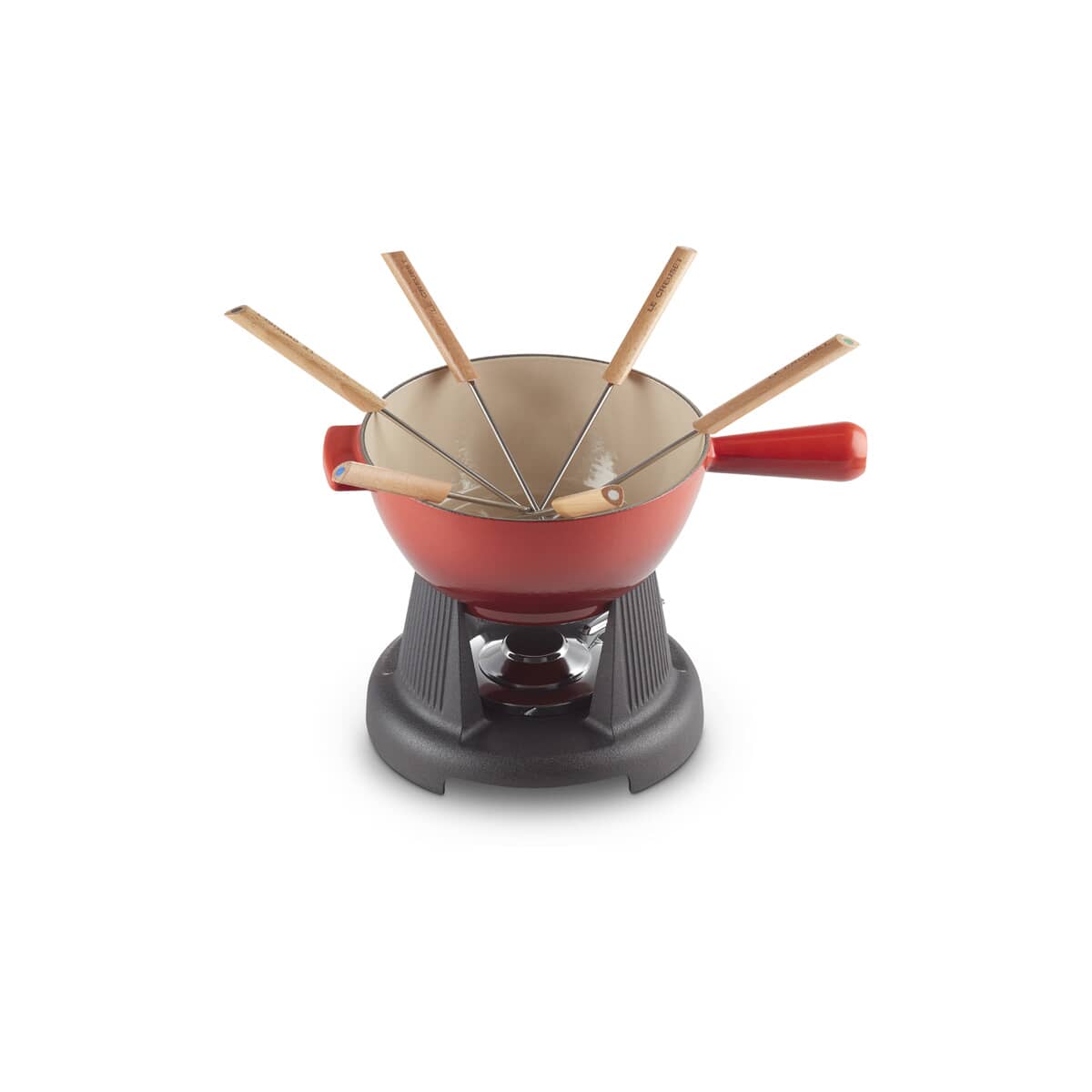 Le Creuset Cast Iron Gourmet Fondue Set Cerise - (600200006