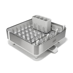 Joseph Joseph Extend Steel Plus Expandable Drainer + Wine Glass Rack Stone