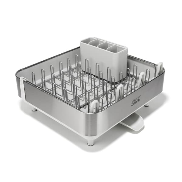 Joseph Joseph Extend Steel Plus Expandable Drainer + Wine Glass Rack Stone