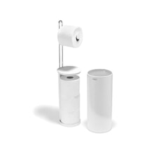 Joseph Joseph EasyStore Gloss White Concealed Toilet Roll Holder