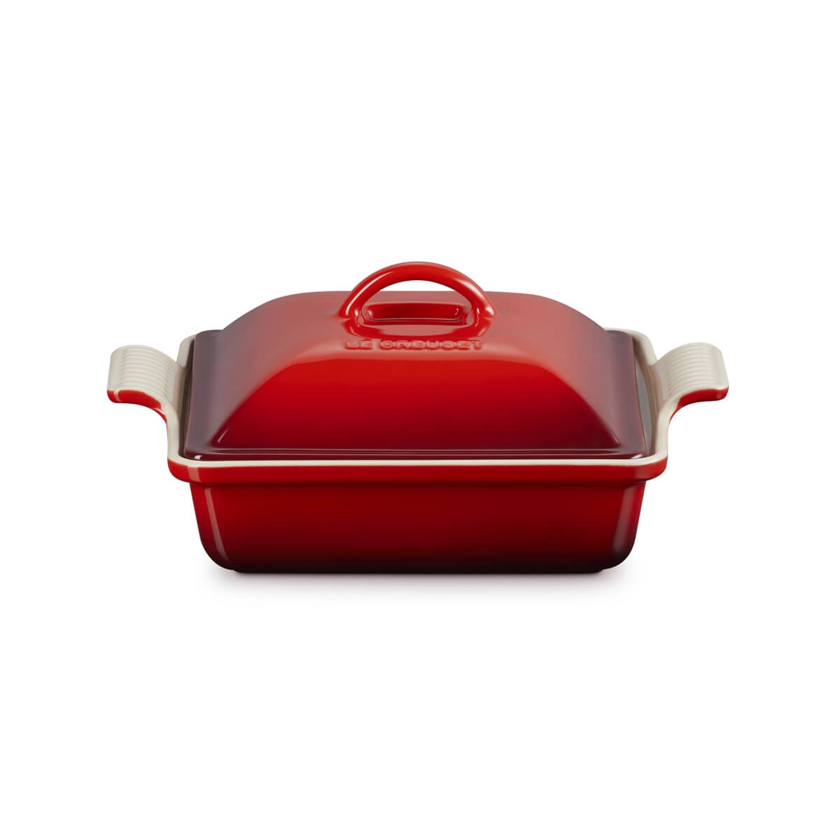 Le Creuset 23cm Deep Square Dish With Lid Cerise - (71005170600080