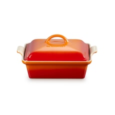 Le Creuset 23cm Deep Square Baking Dish With Lid Volcanic