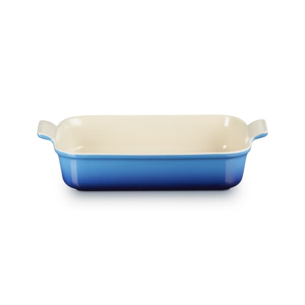 Le Creuset 32cm Deep Rectangular Baking Dish Azure Blue
