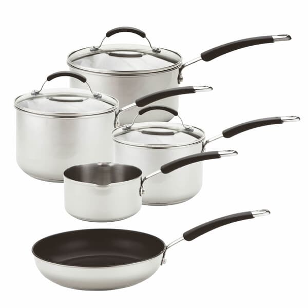 Meyer Stainless Steel 5 Piece Cookware Set All Hob Compatible - 74003