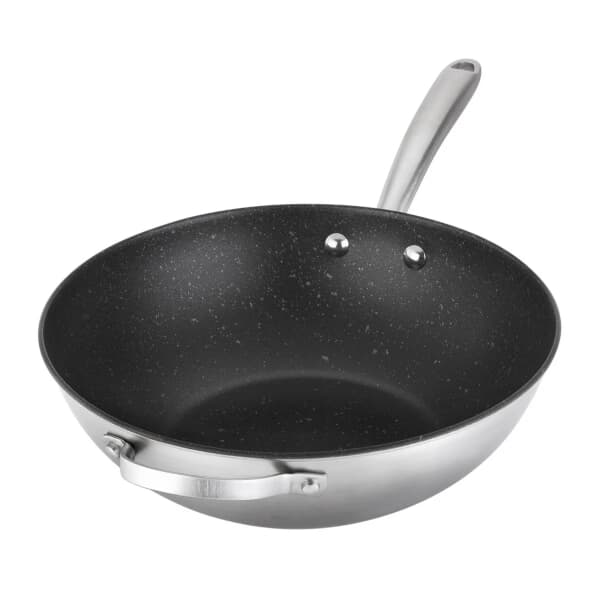 Prestige Scratch Guard Stainless Steel Stir Fry Wok 29cm