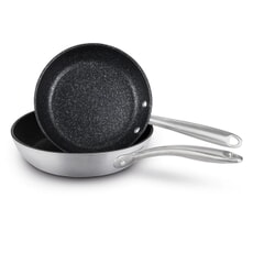 Prestige Scratch Guard Stainless Steel Frypan Set 25cm And 29cm