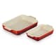 Le Creuset Set Of 2 Baking Dishes 25cm/32cm Cerise