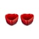 Le Creuset Set Of 2 Heart Ramekins Cerise