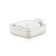 Le Creuset Stoneware Set Of 2 Heritage Square Dishes Meringue