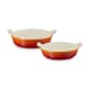 Le Creuset Stoneware Set Of 2 Heritage Round Baking Dishes Volcanic