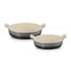 Le Creuset Stoneware Set Of 2 Heritage Round Baking Dishes Flint