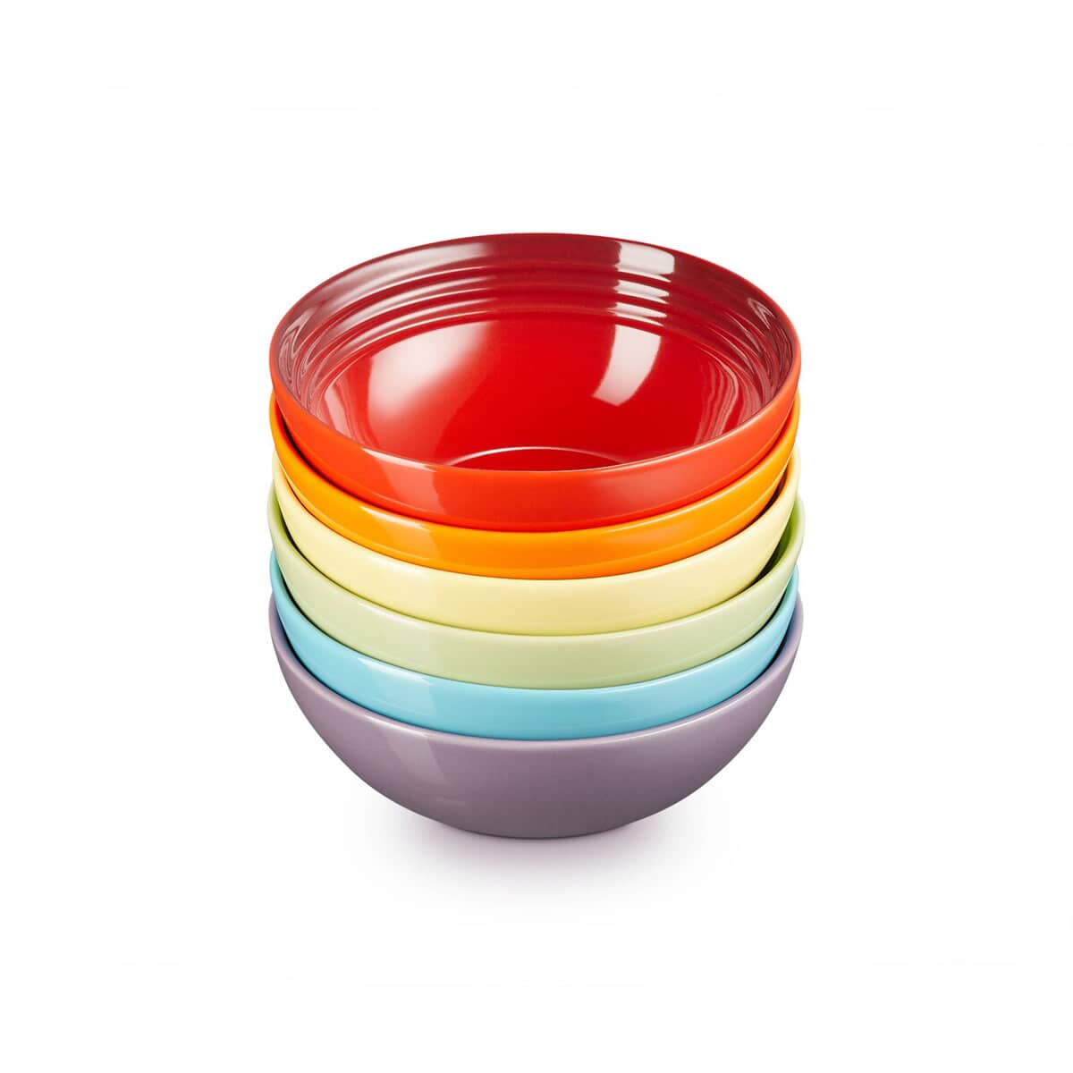 Le Creuset Rainbow Set Of 6 Cereal Bowls