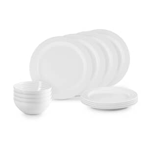 Le Creuset 12 Piece Dinnerware Set White