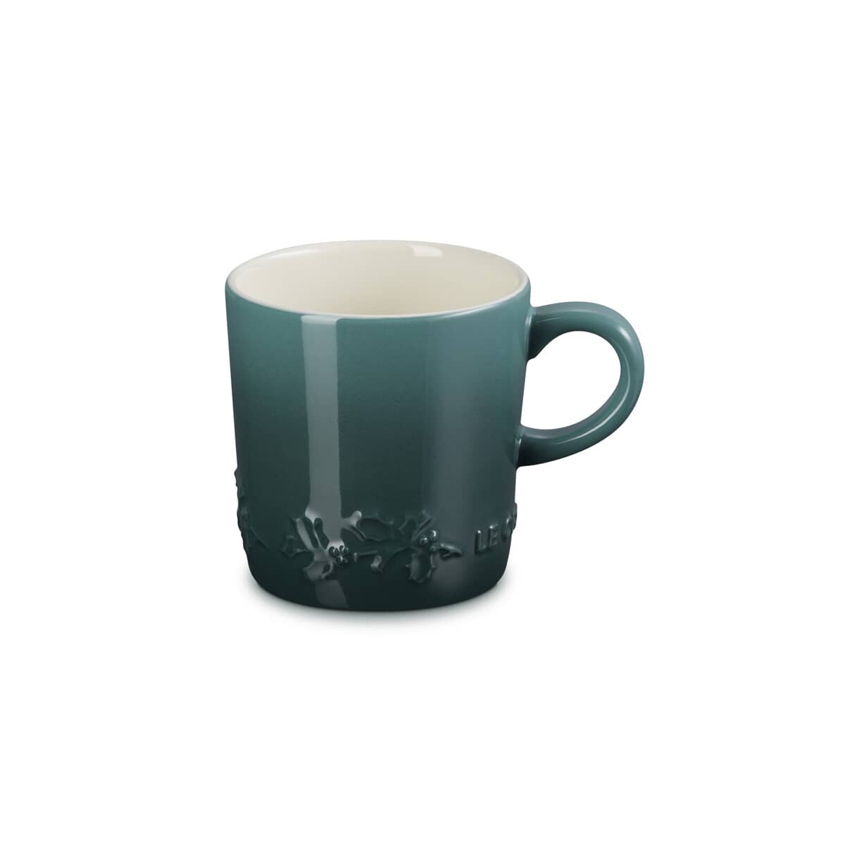 Le Creuset Christmas Holly Cappucino Mug Artichaut
