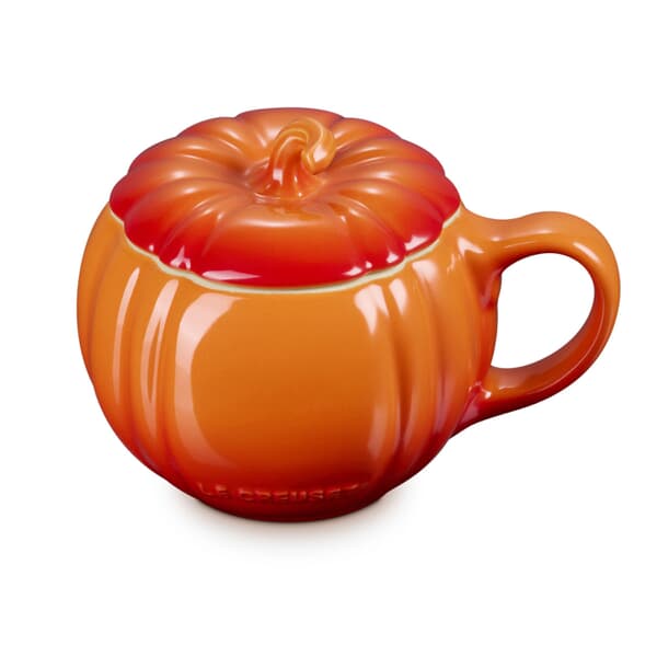 Le Creuset Pumpkin Mug With Lid Volcanic